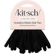Kitsch Black Hair Ties No Damage